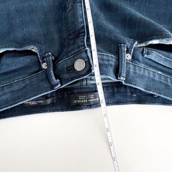 Banana Republic Skinny Luxe Sculpt Dark Indigo Jeans Women's 28 Stretch - Picture 9 of 12